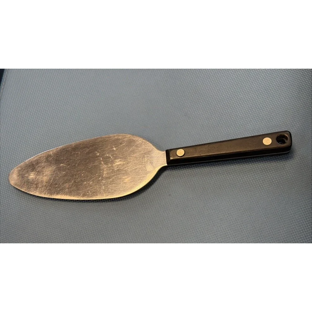 Vintage Flint Stainless Oval Flat Spatula Spreader Cake Pie Server Kitchen Cook